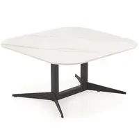 Konferenčný stolík Borna biela mramor/čierna