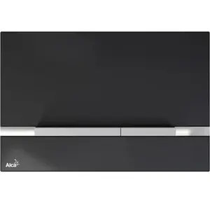 Ovládacie tlačidlo Alca sklo čierna lesk STRIPE-GL1204