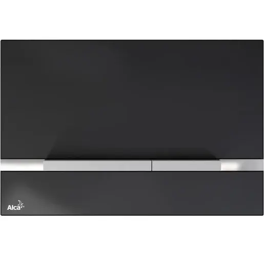 Ovládacie tlačidlo Alca sklo čierna lesk STRIPE-GL1204