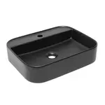 Umývadlo na dosku SAT Infinitio 50x40 cm bez prepadu čiernej SATINF4050BKM