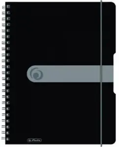 Spirálový blok A4 čtverečkovaný - černý