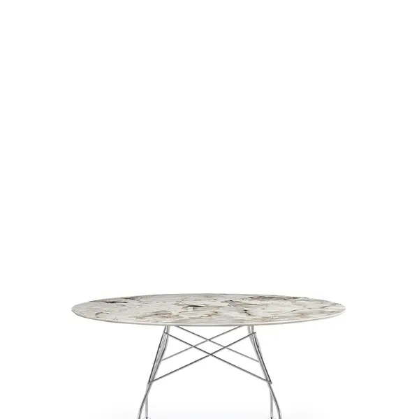 Jídelní stůl GLOSSY XXL, více variant - Kartell Barva: Přírodní tundra / Chrom