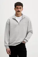 Mikina Hollister Co. pánská, šedá barva, melanžová, KI322-5372-112