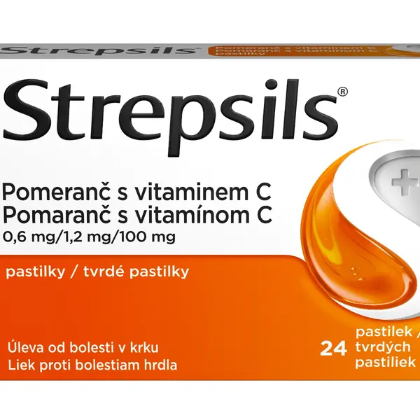 Strepsils Pomeranč s vitaminem C 24 pastilek