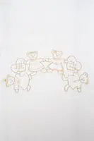 Dětská dárková sada ručník a osuška FAMILY, 2 ks Smetanová / Béžová výšivka Sada (ručník 50x90cm, osuška 70x130cm)