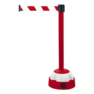 Sloupek s natahovacím páskem, červenobílý