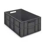 Euro přepravka ekonomická, 600x400x240 mm, 100% recyklovaná, šedá