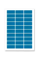Samolepicí etikety 63,5 x 29,6 mm, 27 etiket, A4, 20 listů, modré