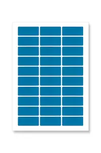 Samolepicí etikety 63,5 x 29,6 mm, 27 etiket, A4, 20 listů, modré