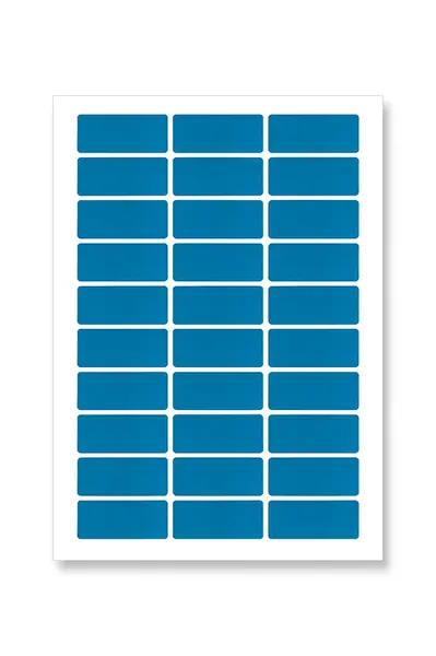 Samolepicí etikety 63,5 x 29,6 mm, 27 etiket, A4, 20 listů, modré