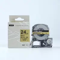 Epson LK-6KBM, SM24ZW, 24mm x 9m, černý tisk / zlatý podklad, kompatibilní páska