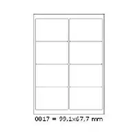 Samolepicí etikety R0100.0817 99,1 x 67,7 mm, 8 etiket, A4, 100 listů