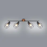 Stropné bodové svietidlo 54037-4 čierno-hnedá LS4