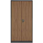 Kovová skriňa Jan H 90 cm – antracit/orech, dvojdverová