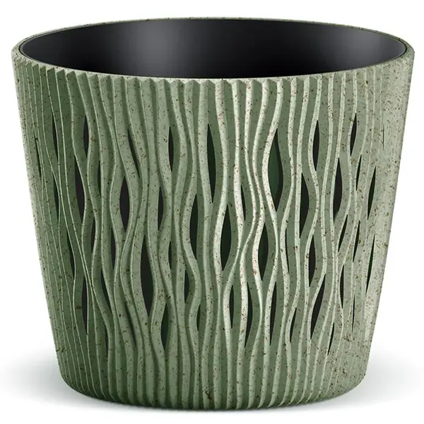 Kvetináč Sandy okrúhly 190 – zelený Eco