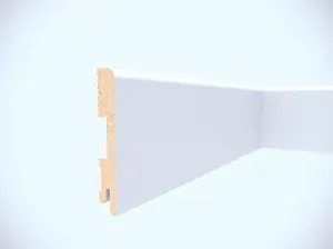 Podlahová lišta MDF Foge LB1 100 biely lesk