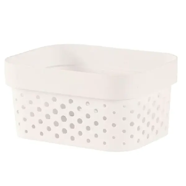 Úložný box zdobený Infinity recyklovaný 1,4l biely 252511