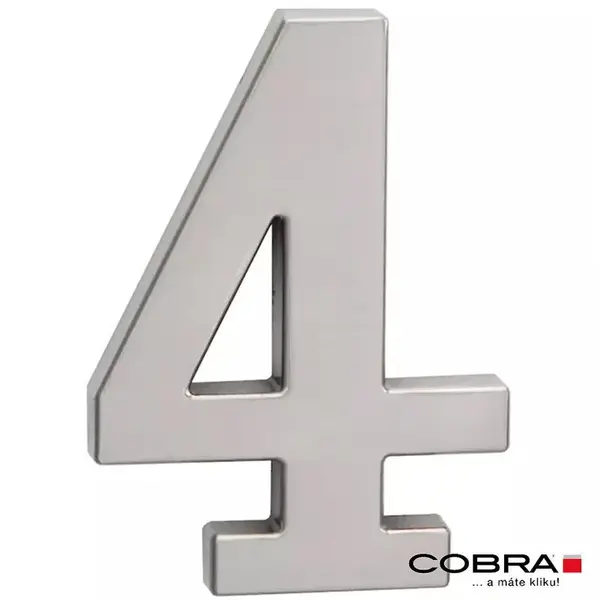 Cislo 3D nikl matny 4 - 10 cm