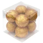 Ozdoby brokát -krabička 8 ks zlaté