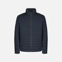 Tmavě modrá pánská péřová bunda Geox Warrens - Pánské