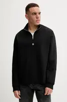 Mikina HUGO Danovotop pánská, černá barva, hladká, 50546402