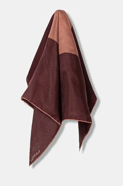 Hedvábný šátek Lanvin dámský, vínová barva, 710008571