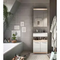 MID.YOU KOUPELNA vysoce lesklá bílá, Sonoma dub