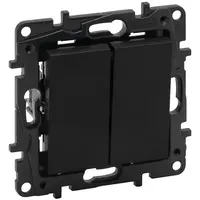 Lustrový dvojpólový vypínač  863505 NS čierny