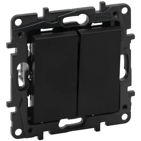 Lustrový dvojpólový vypínač  863505 NS čierny