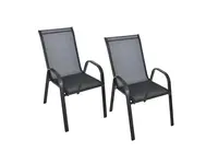 Záhradné kreslá TAVERNO set 2ks, čierne