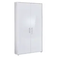 MID.YOU SKŘÍŇ NA ŠANONY, bílá, vysoce lesklá bílá, 84,4/185,6/33 cm