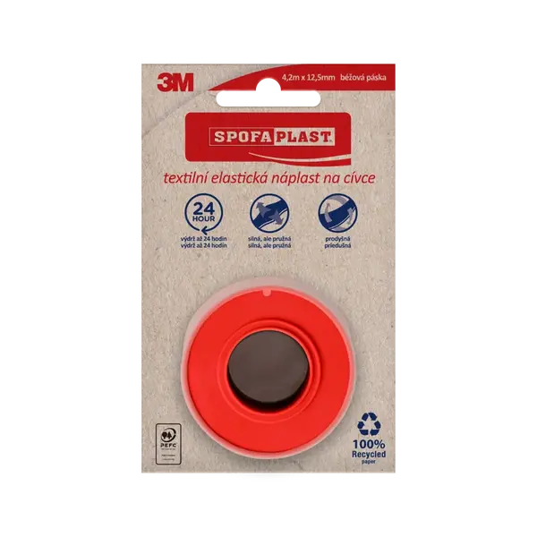 3M Spofaplast 131N náplast textilní elastická 4,2 m x 12,5 mm cívka béžová