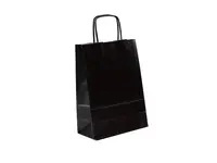 300 ks - Papírová taška černá 180x80x240mm