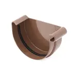 Plastové čelo PVC žlabu Covernit 125 mm pravé 154 x 52 mm hnědá