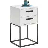 Carryhome NOČNÍ STOLEK, černá, bílá, 40/65/38,5 cm