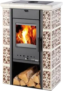 Haas+Sohn Krbové kachle ČIČMANY, slonová kosť/hnedá