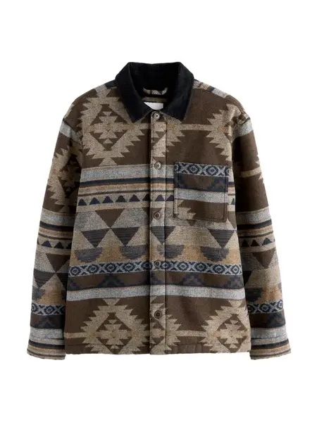 Next Prechodná bunda  tmavobéžová / námornícka modrá / pastelovo modrá / tmavohnedá