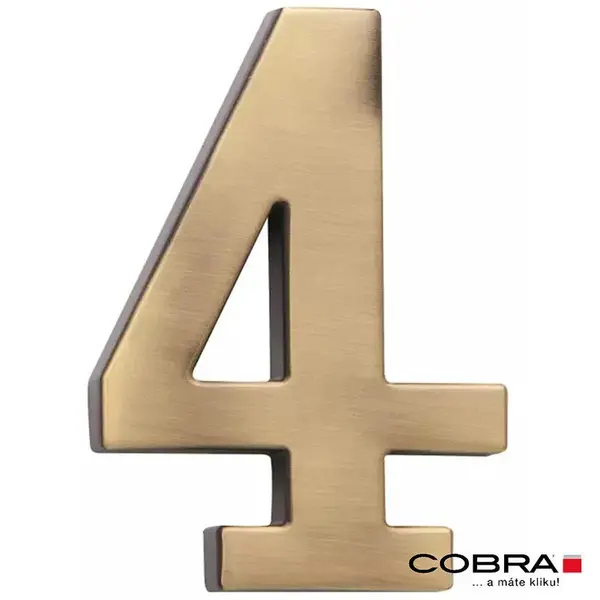 Cislo 3D bronz cesany 4 - 10 cm