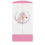 Skříň Babydreams růžová - Kůň