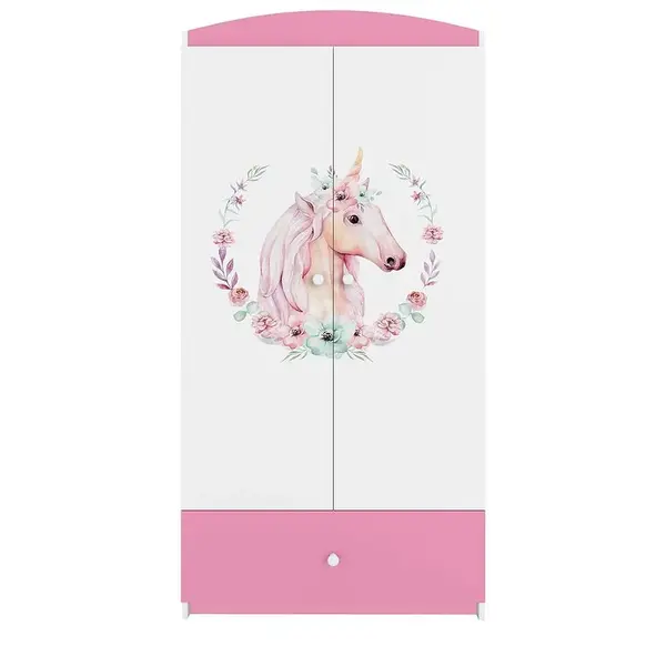 Skříň Babydreams růžová - Kůň