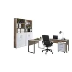 MID.YOU KANCELÁŘ, Sonoma dub, vysoce lesklá bílá