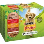 Purina Kapsičky pre psov Friskies Adult hovädzie, kura, jahňacie v šťave 12x85 g