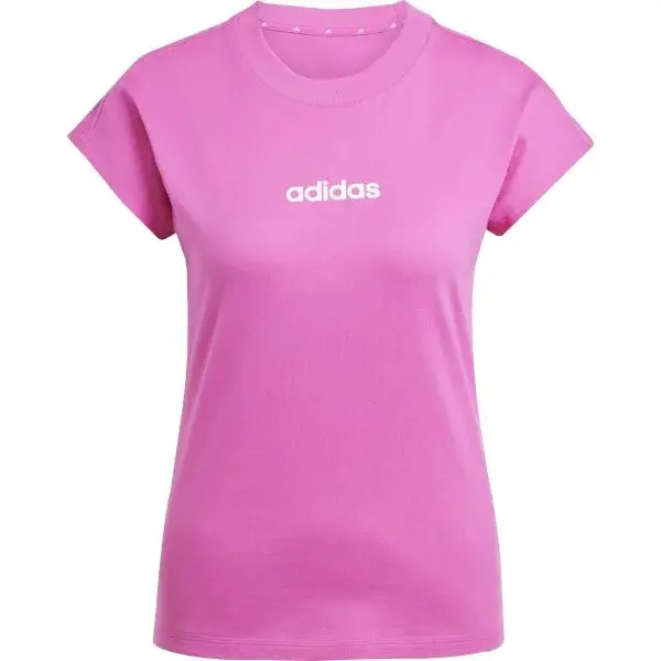 adidas ESSENTIALS LINEAR SINGLE Dámske tričko, ružová, veľkosť