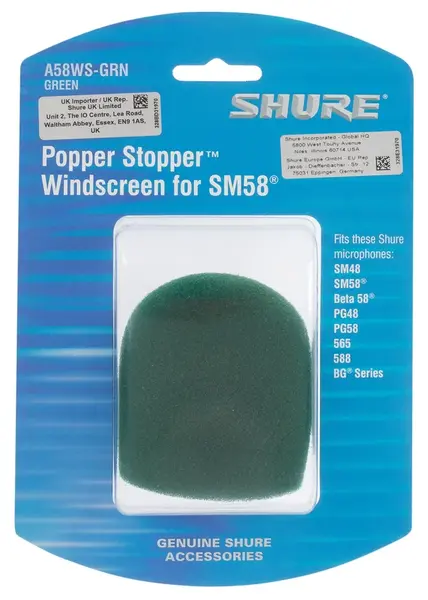 Shure A58WS-GRN