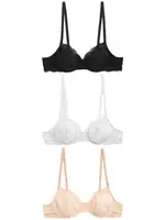 Next Podprsenka  púdrová / čierna / biela