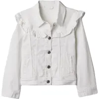 GAP V-RUFFLE Dívčí bunda, bílá, velikost