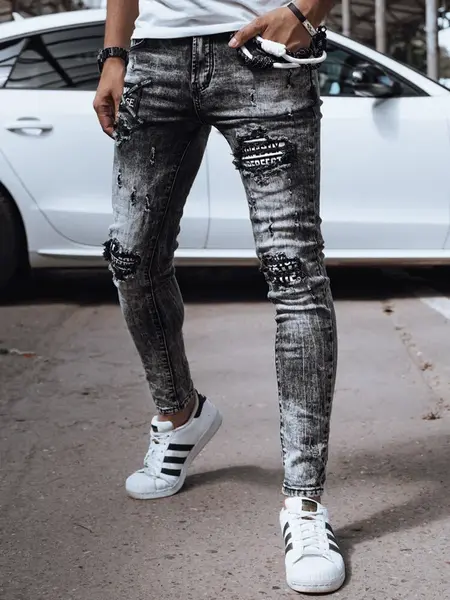 Spodnie męskie jeansowe czarne Dstreet