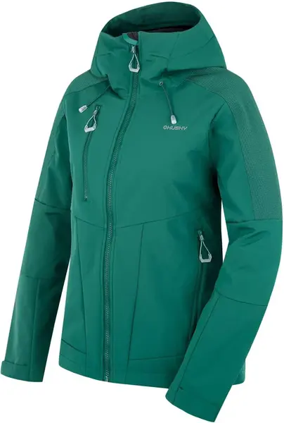 Husky Sevan L XXL, dk. green Dámská softshell bunda