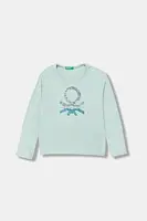 Dětské bavlněné tričko s dlouhým rukávem United Colors of Benetton