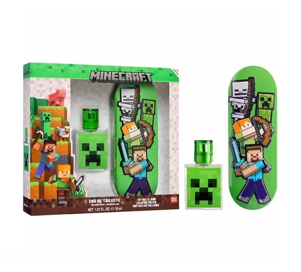 Air-Val Minecraft Dárkový set toaletní voda a metalický box 2 ks